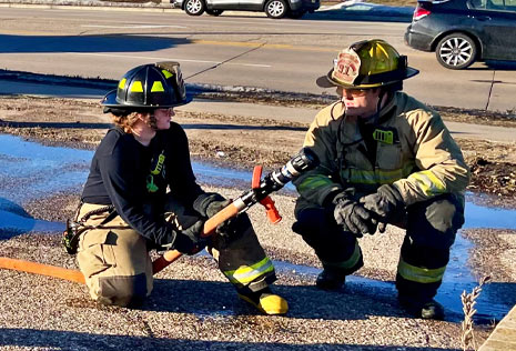 firefighter female and male